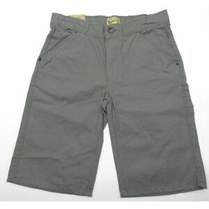 Roebuck and Co Workwear Shorts Men 34 Durable Canvas Cotton Flat Front Gray
